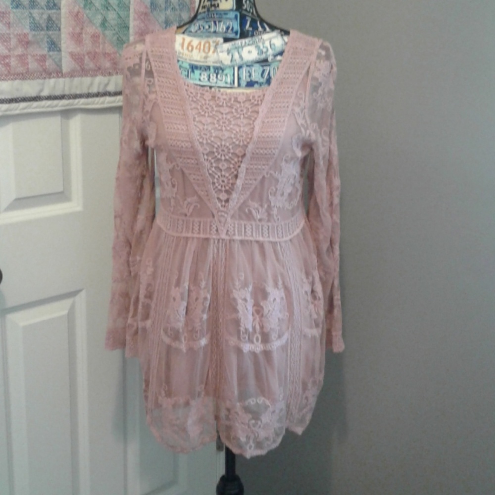 Gorgeous sheer lace tunic